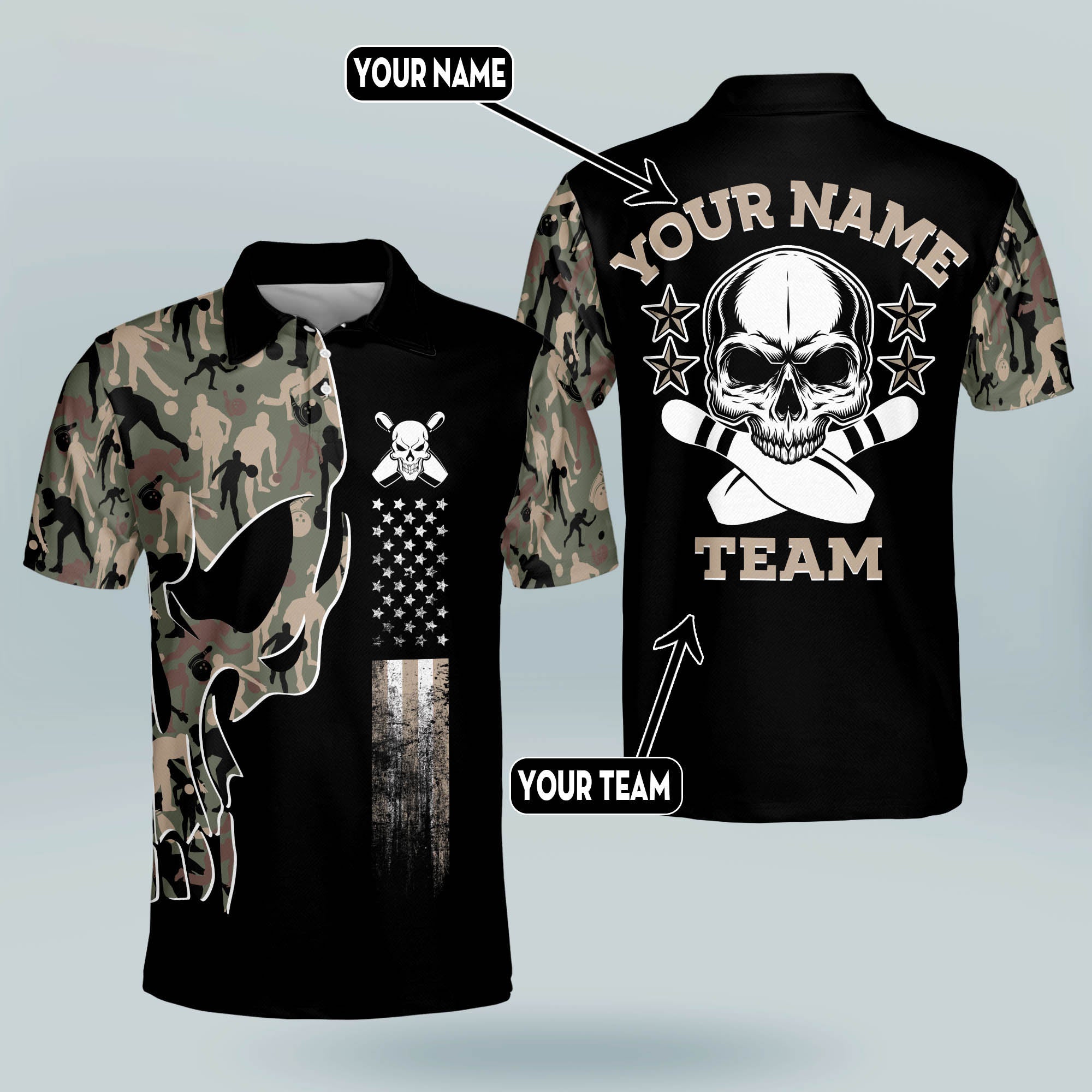 Sneaky Bandits Digital Camo Bowling Jersey