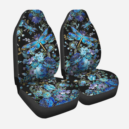 3D All Over Printed Car Seat Cover With Blue Dragonfly Dragonfly, Front Car Seat Covers SO0136