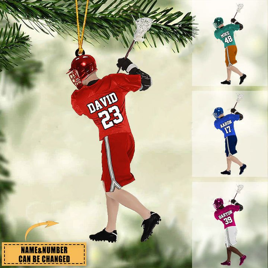 Custom Personalized Lacrosse Players Christmas Ornament, Gift for Lacrosse Lovers-2 SO0966