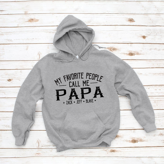 Personalized My Favorite People Call Me Grandpa And Kids Hoodie SO0127