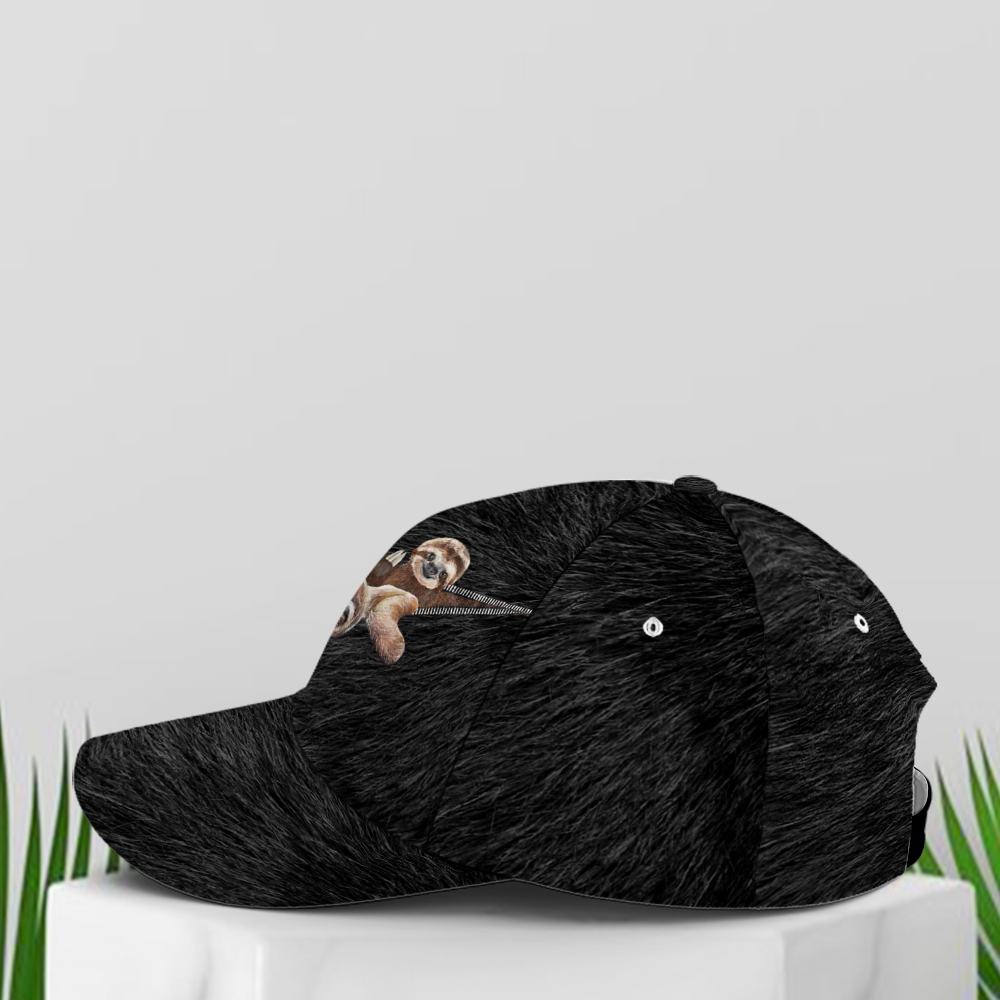 Funny Sloths Black Hair Style Baseball Cap Lasfour CO0774