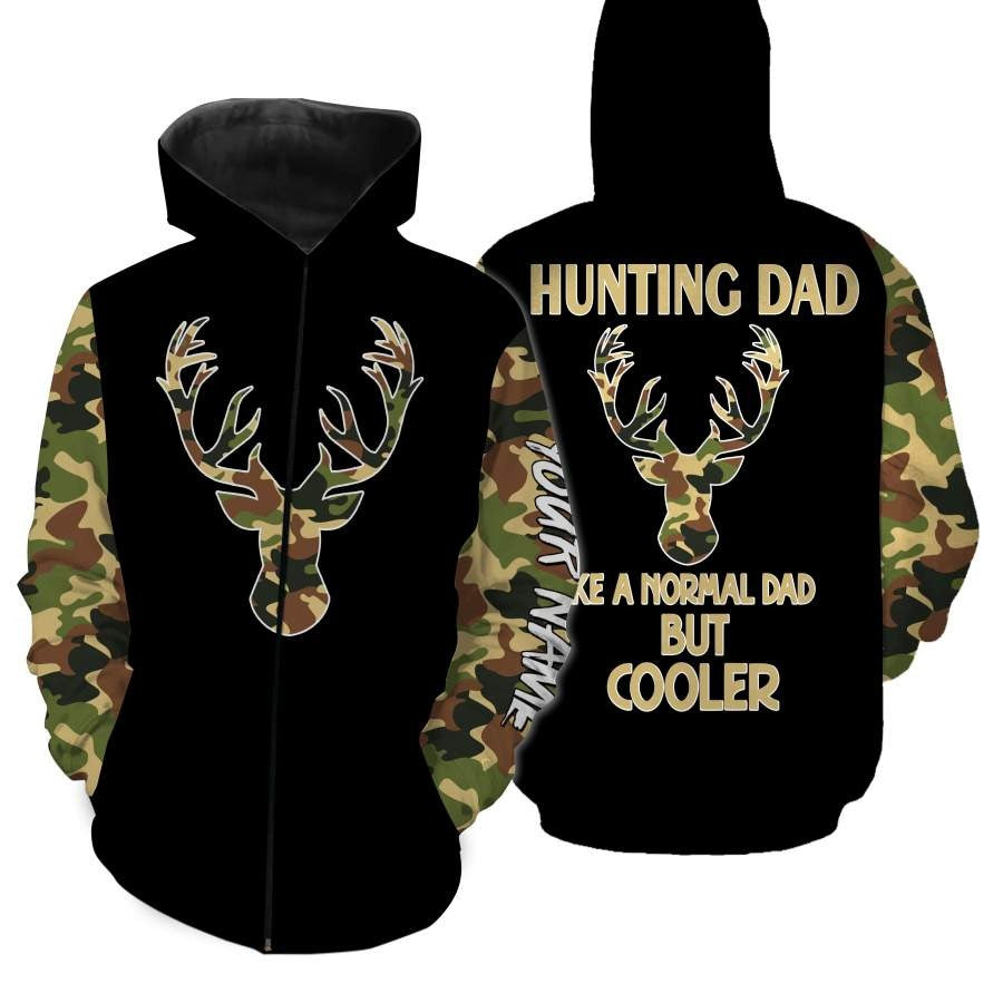 Hunting Dad Like A Normal Dad But Cooler 3D Printing Customize Name Shirts Hunting Gift For Dad TO0107