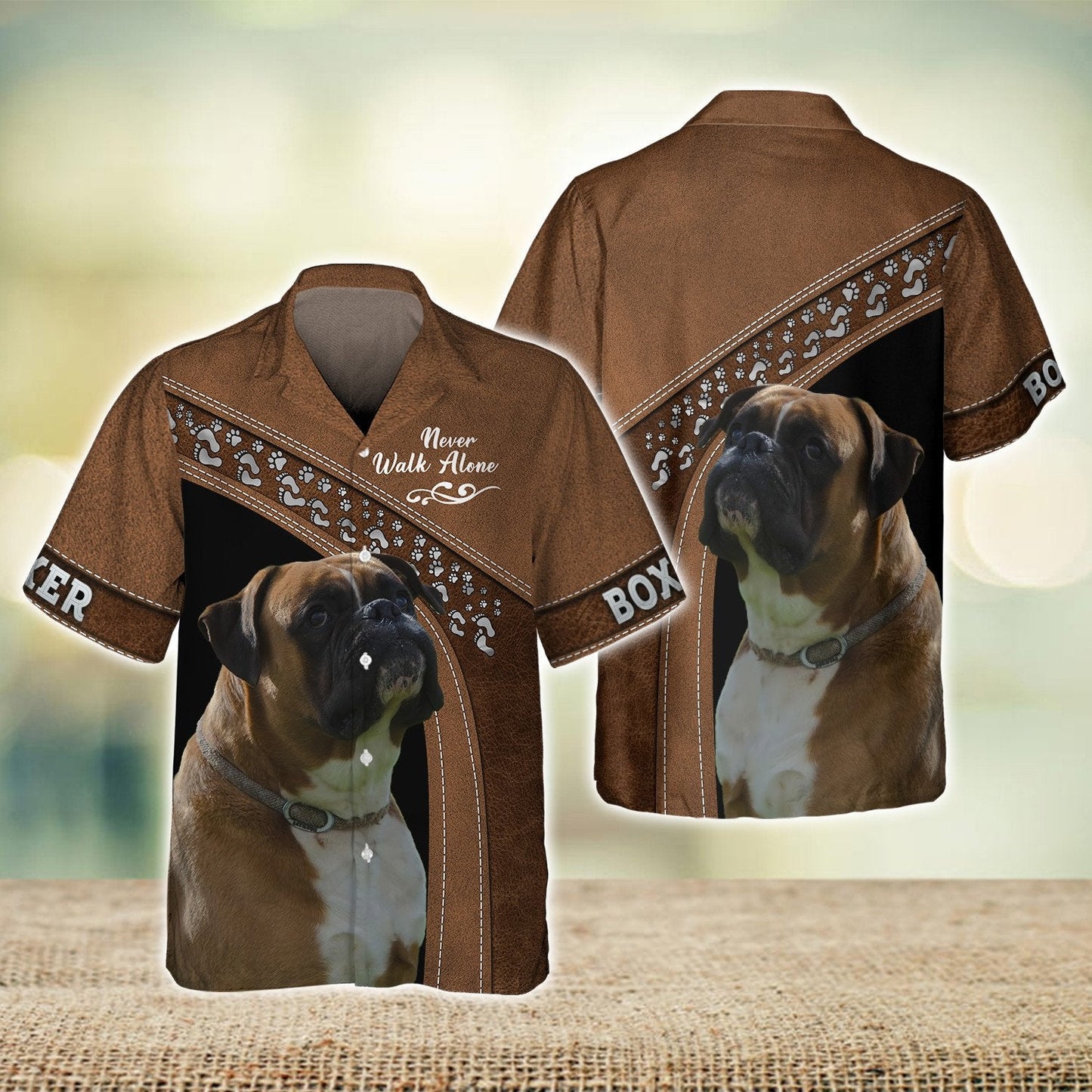 Boxer Love Never Walk Alone 3D Full Print Shirts, Shirt For Dog Lovers, Dog Memorial Gifts for loss of Dog TO3429