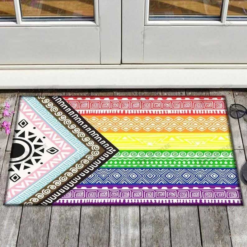 Pride Doormat Lgbt Pride The Modern Flag Doormat Gay Pride Mat, Lesbian Mat, Pride Gift LO1293