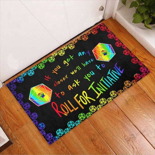 If You Get Any Closer Lgbt Welcome Mat Home Decor Doormat For Gay Men, Lesbian Girl Pride Gift LO1250