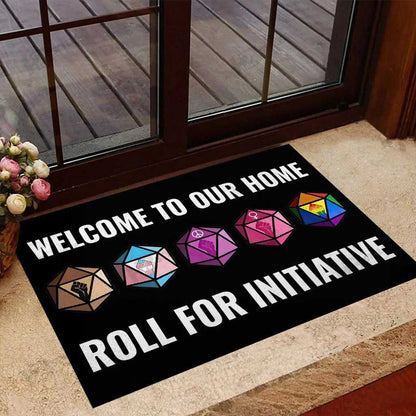 Pride Mat Welcome To Our Home Lgbtq Friend Welcome Mat, Gift For Couple Lesbian, Ally Support Gift LO1292