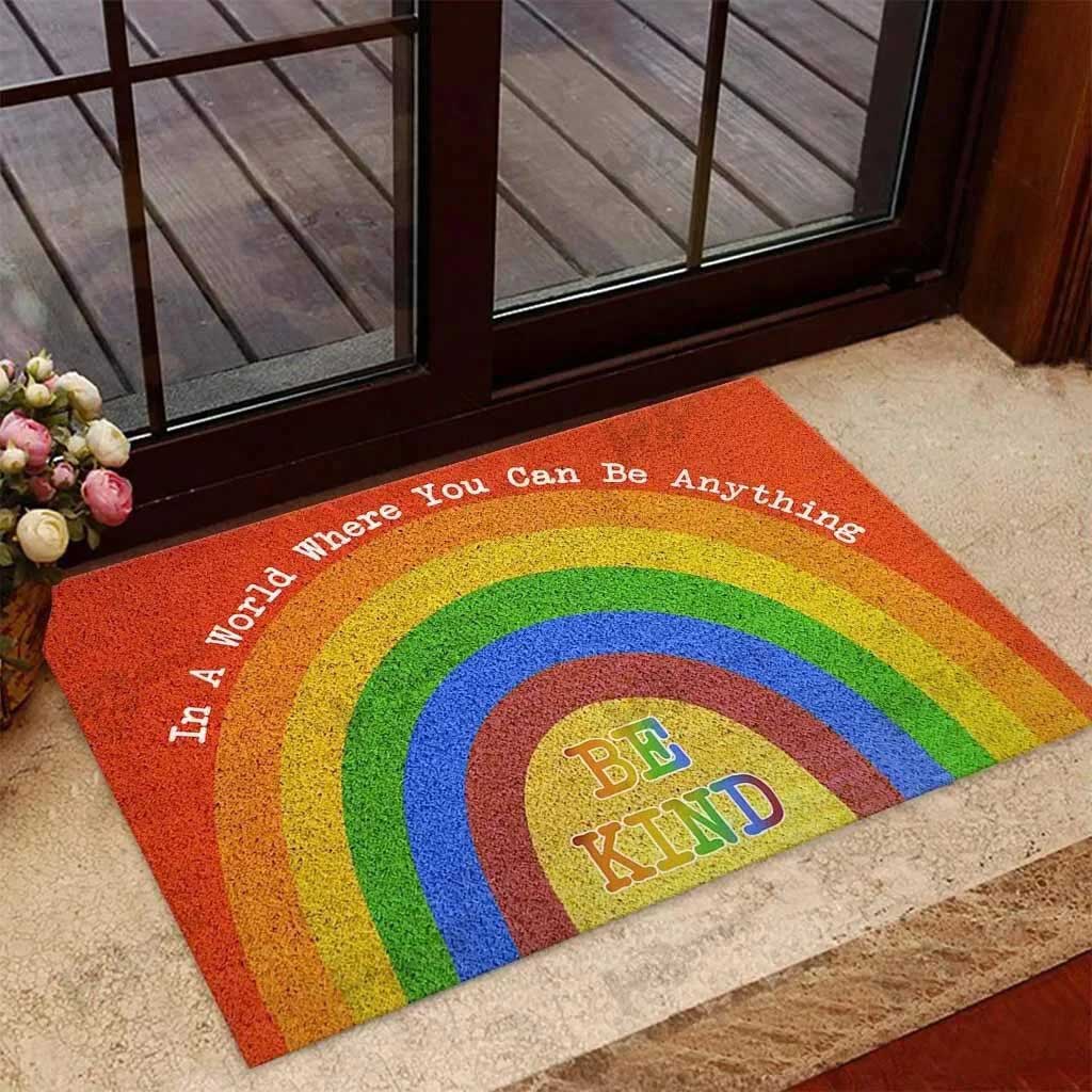 Pride Lgbt Doormats Bekind Doormat For Gaymer, Couple Lesbian Gift For Pride Month LO1297