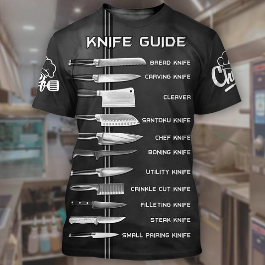 Knife Guide Chef NP8 All Over Printed Unisex Shirt, Chef Shirt, Cook Restaurant Shirt, Chef Lover Shirt TO2901