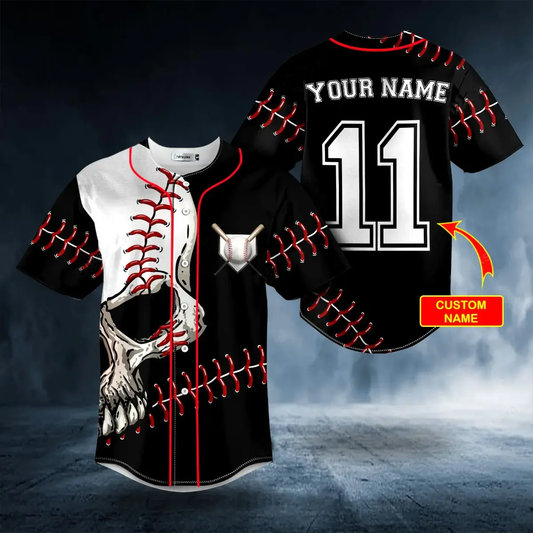 Customized Name And Number 11 Walk-Off Ball N Skull Baseball Jersey Personalized Baseball Shirt SO0209