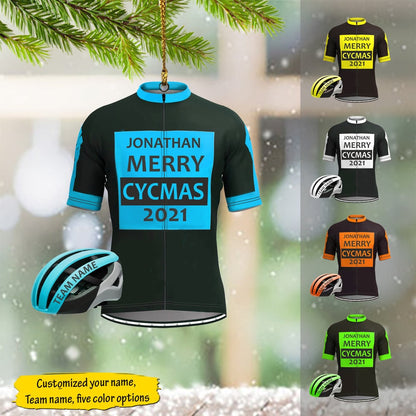 Personalized Ornament Jonathan Merry Cycmas 2024 Ornaments Cycling Outfit Xmas Tree Decorations, 2D Flat Ornament OO1766