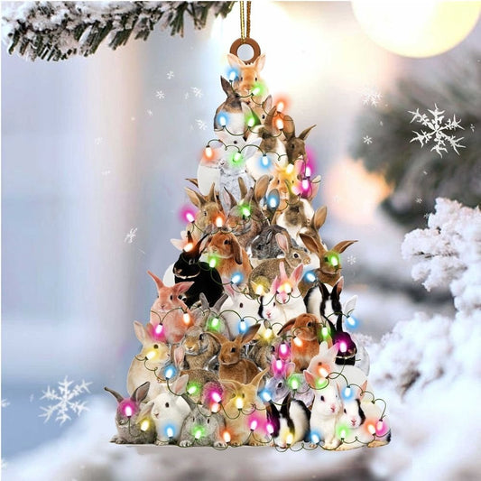 Bunny Christmas Ornament Rabbit Christmas Ornament Holiday Xmas Tree Decorations Ideas OO1688