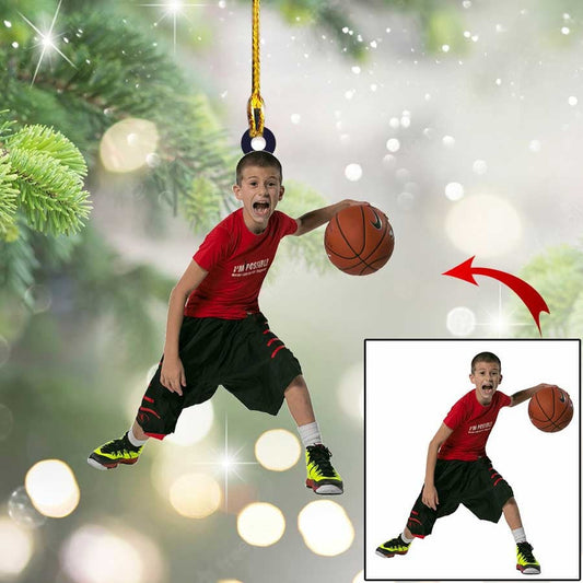 Custom Photo Basketball Players Christmas Ornament for Men & Women Basketball Lovers, Gift for Boy and Girl OO4433