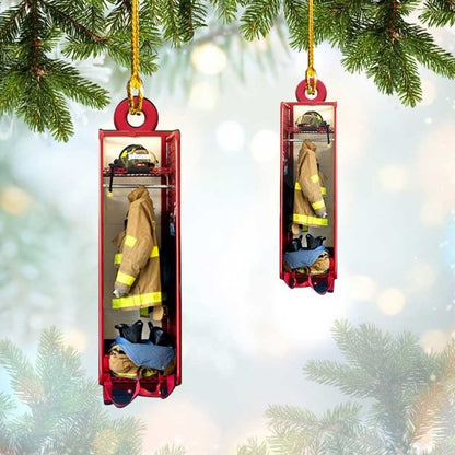 Personalized Firefighter Christmas Uniform Set Ornaments, Christmas Gift for Firefighter OO1720