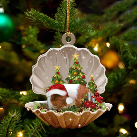 Guinea Pig Sleeping Pearl In Christmas Acrylic Ornaments, Perfect Ornament for Guinea Pig Lover OO1696