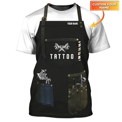 Tattoo Machine Personalized 3D TShirt Classic Tattoo Uniform, Tattoo Studio Uniform Tattoo Gift For Men TO2714