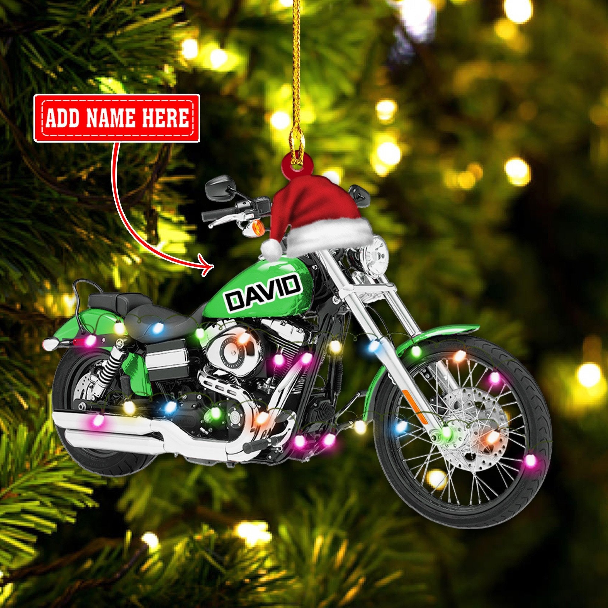 Custom painted ornament with your motorcycle or car painted on popular it