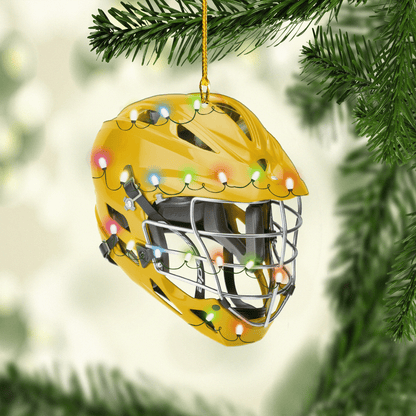 Multi Color Lacrosse Helmet Christmas Acrylic Ornaments, Gift for Lacrosse Player OO1763