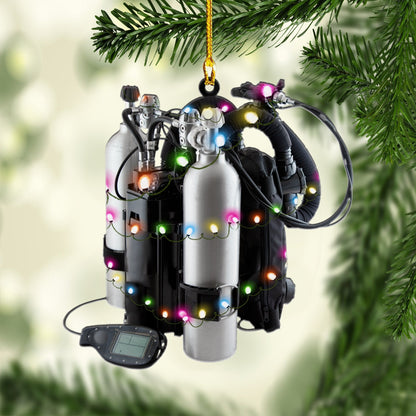 Diving Christmas Shaped Acrylic Ornaments, Perfect Gift for Scuba Diver OO1701