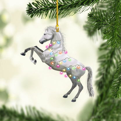 Brown Horse Christmas Light Ornaments, Perfect Gift for Horse Lover, Horse Training SO0577