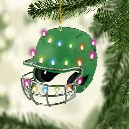 Any Color Softball Batting Helmet Christmas Acrylic Shaped Ornaments, Gift for Son Men OO1756