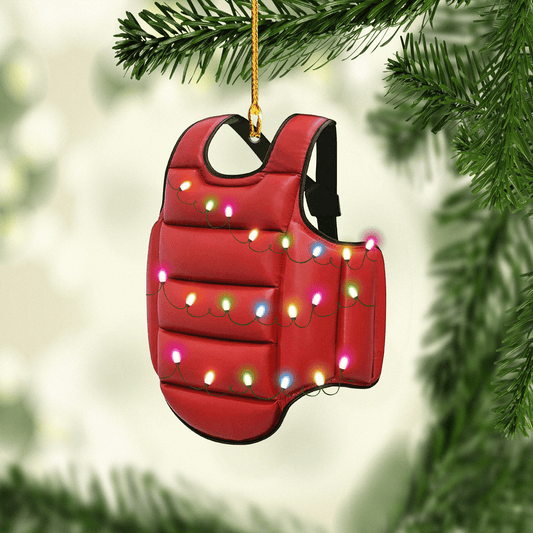 Chest Guard Boxing Christmas Ornaments, 2D Flat Ornament Training Boxer, Boxing Ornament OO1776