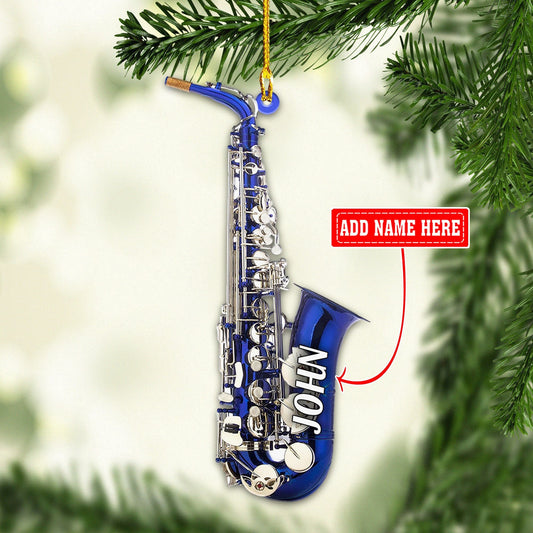 Personalized Saxophone Multi Color Shaped Acrylic Ornaments, Christmas Gift for Saxophone Lovers SO1183