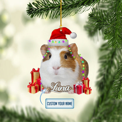 Personalized Guinea Pig Gift Christmas Ornaments, Gift for Guinea Pig Lover OO1698