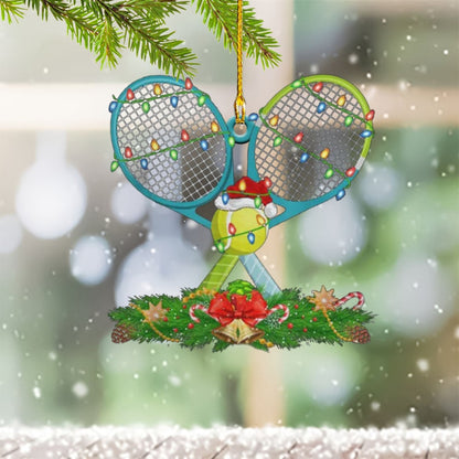 Tennis Christmas Ornament 2024 Tennis Racket Ornament Decoration Gift Ideas OO1794