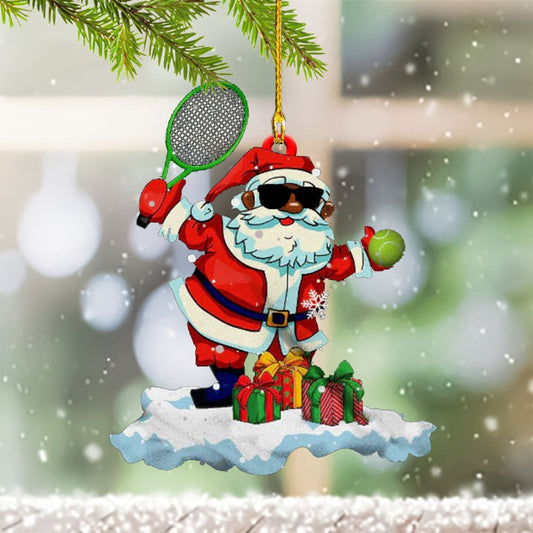 Tennis Christmas Ornament Santa Playing Tennis Xmas Tree Decoration 2024 OO1795