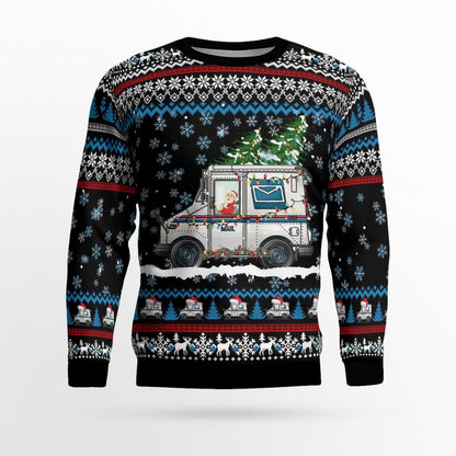 Postal Worker Christmas Aop Ugly Christmas Sweater, Gift For Postal Worker,Post Office Worker SO1152