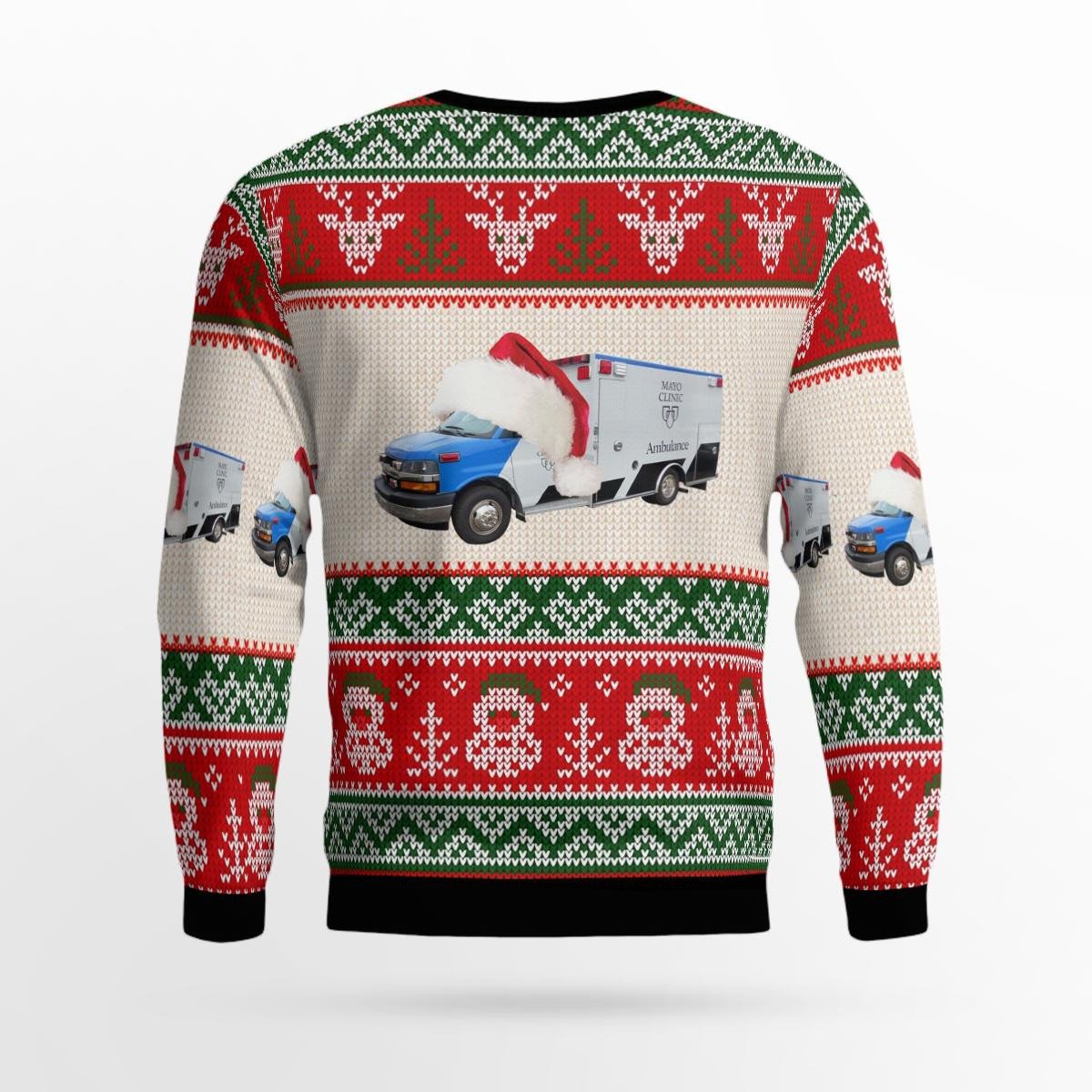 Minnesota Mayo Clinic Ambulance Christmas All Over Printed Ugly Sweater SO0949