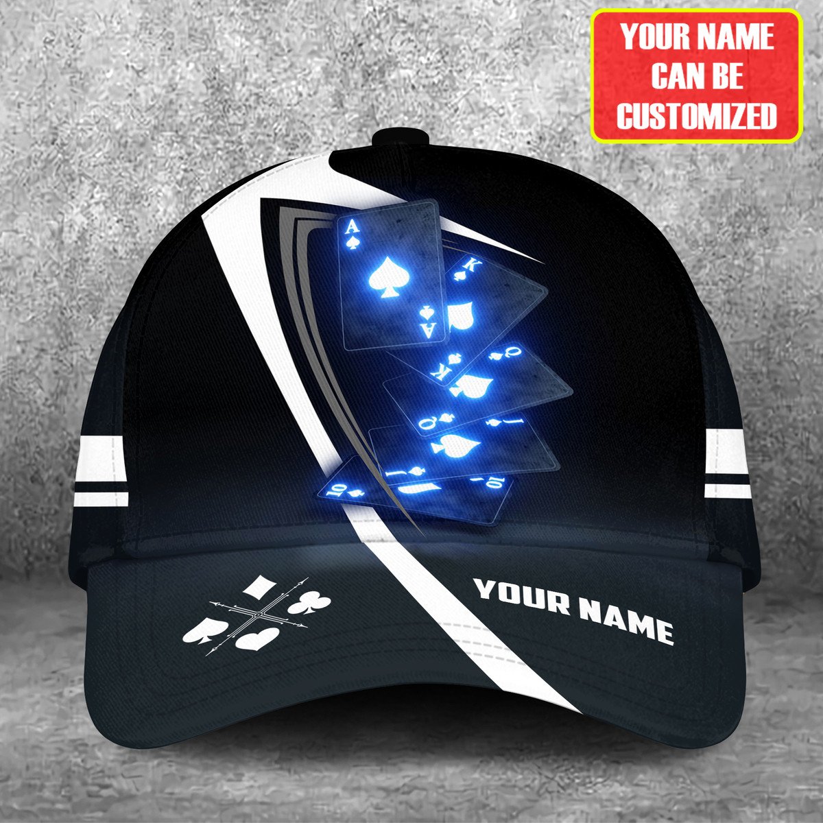 Pocker 3D All Over Printed Classic Cap, Personalized Name Poker Hat, Gift For Pocker CO0183