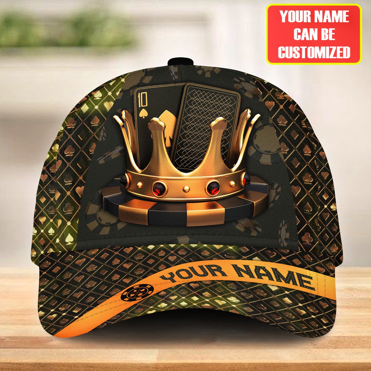 Personalized Name Poker Classic Cap, King of Poker Baseball Cap, Gift for Poker Player CO0186