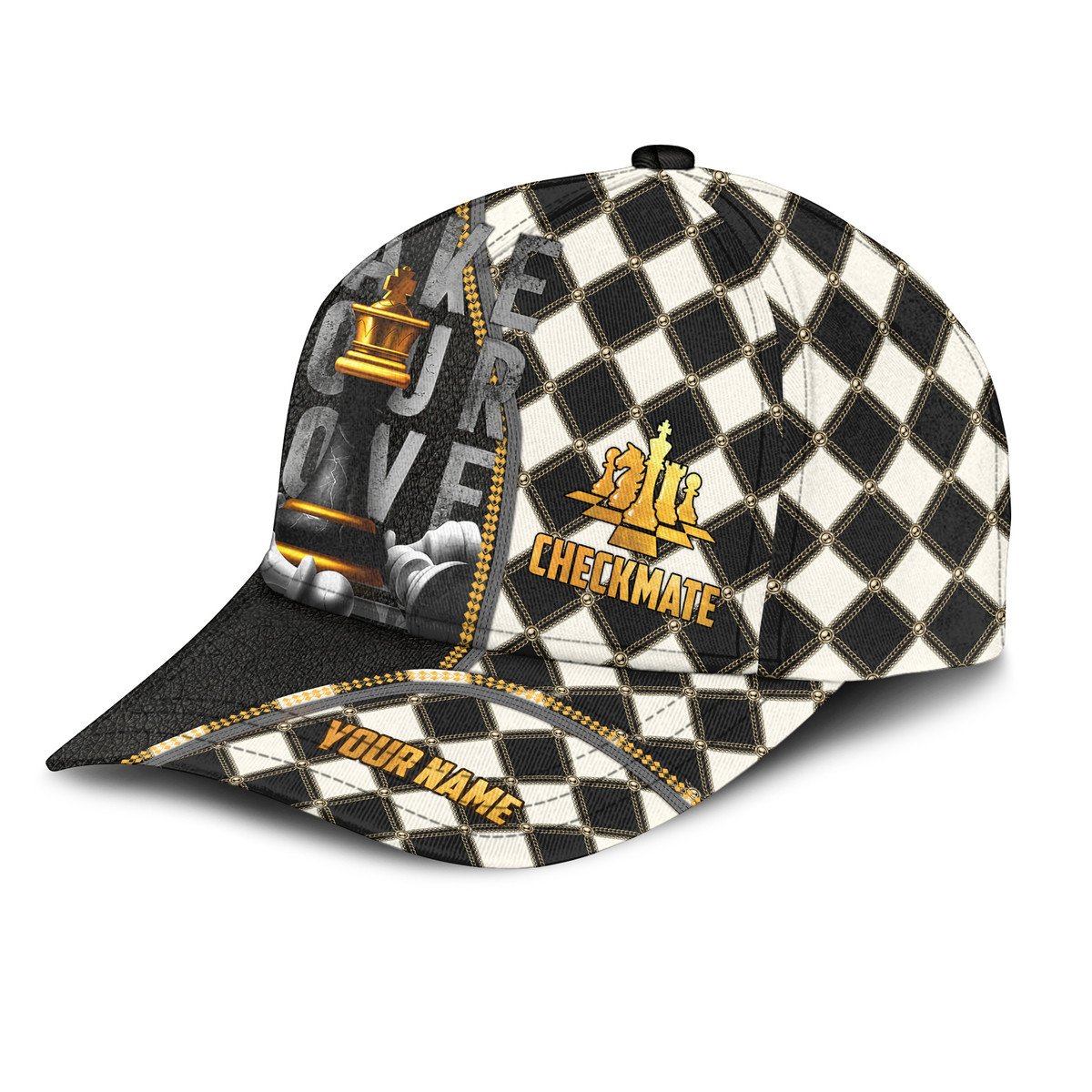 Personalized Name Chess Classic Cap, Make Your Move Checkmate Cap Chess, Hat for Chess Player CO0195