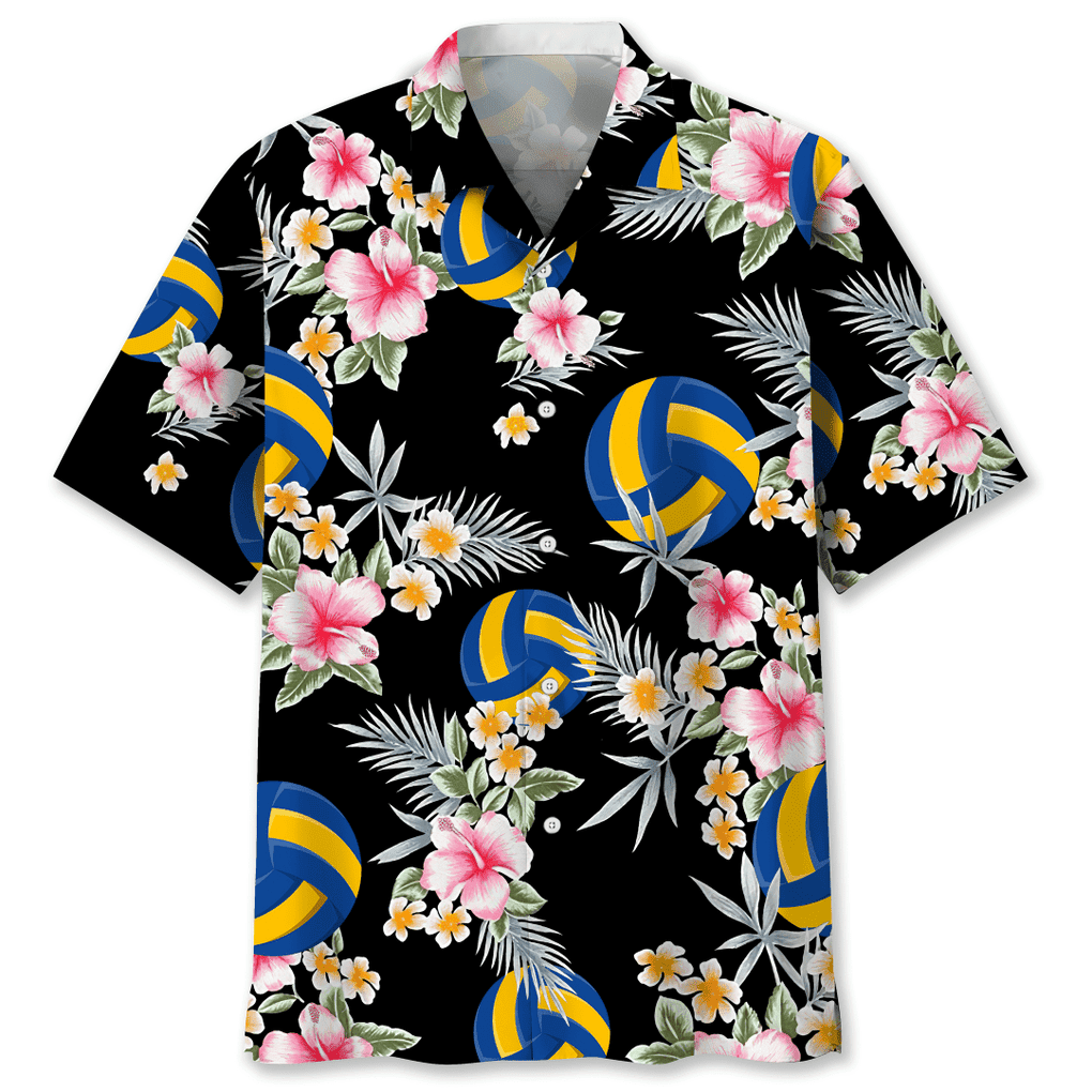 Volleyball Flower Hawaiian Shirt, Idea Shirt for Volleyball Players Team HO5558