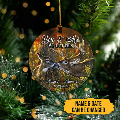 Personalized You And Me We Got This Deer Couple Christmas Ornament SO1139