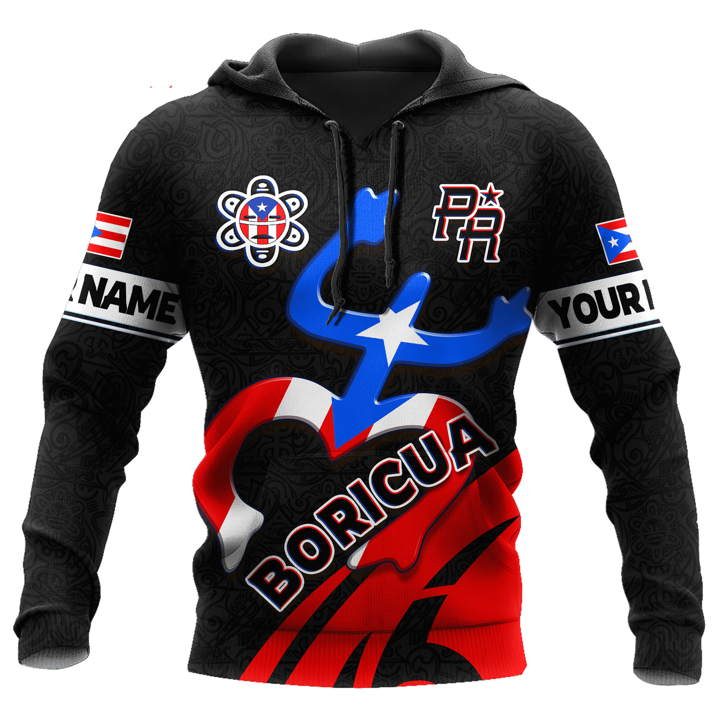 Personalized Custom Name Puerto Rico Boricua Coqui 3D Full Printed Hoodie Shirts SO0464