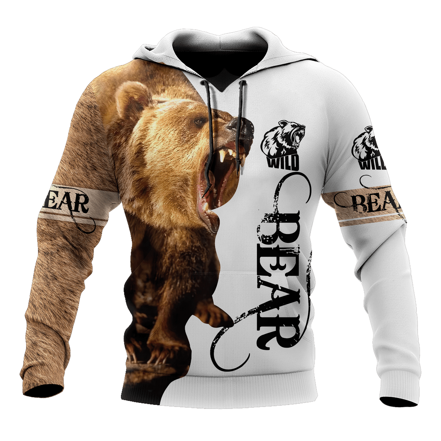 Personalized Name Bear 3D All Over Printed Hoodie Shirt, Idea Gift for Bear Lover, Christmas Shirt SO0428