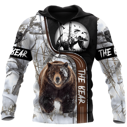 Personalized Name Bear 3D All Over Printed Hoodie Shirt, Idea Gift for Bear Lover, Christmas Shirt SO0428