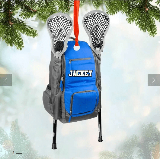 Personalized Hockey Bag Christmas acrylic Ornament Printed, hockey christmas ornament OO1804