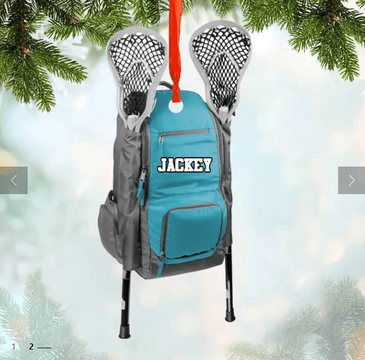 Personalized Hockey Bag Christmas acrylic Ornament Printed, hockey christmas ornament OO1804