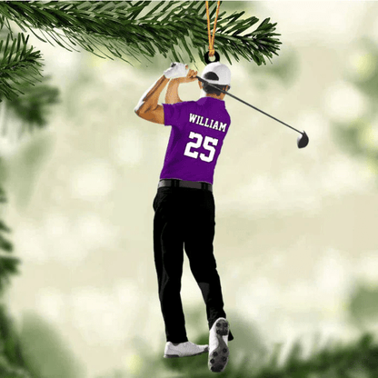 Personalized Golf Player Christmas Ornament - Christmas Gift For Golf Lovers SO0838