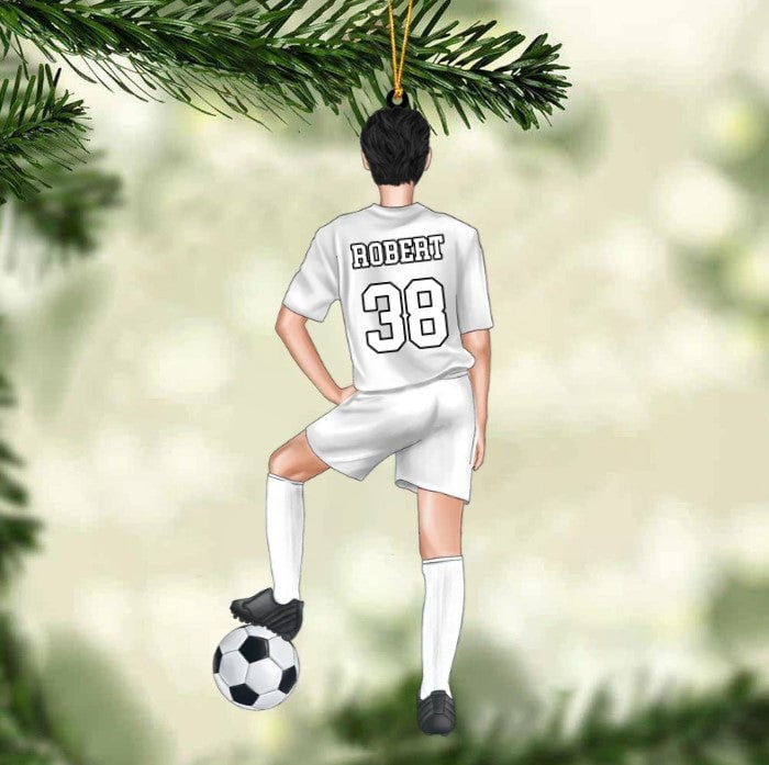 Personalized Soccer Player Christmas Ornament - Great Gift Idea For Soccer Players & Soccer Lovers SO1207