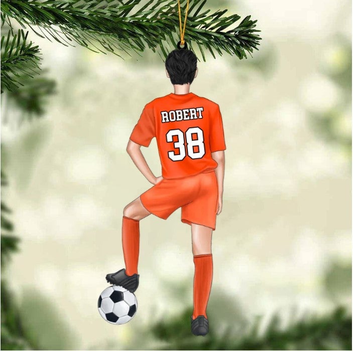 Personalized Soccer Player Christmas Ornament - Great Gift Idea For Soccer Players & Soccer Lovers SO1207