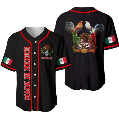 Made In Mexico Personalized Baseball Jersey, Custom Name Mexican Shirt SO0190