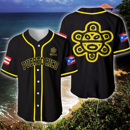 Taino Sun Puerto Rico Personalized Baseball Jersey SO0020