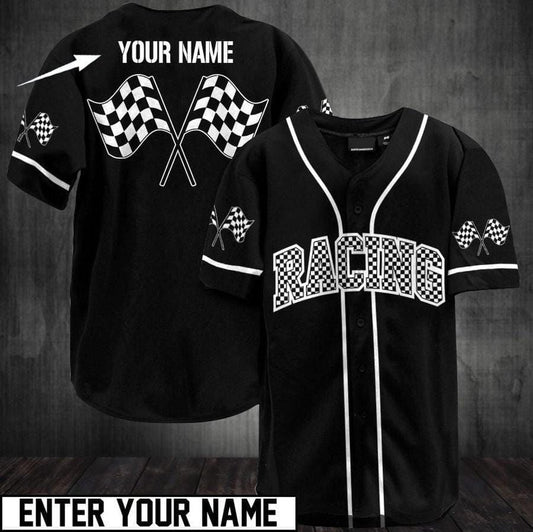 Personalized Racing Your Name Baseball Jersey, Gift For Race Lover, Dirt Bike Shirt, Personalization Racer SO0013