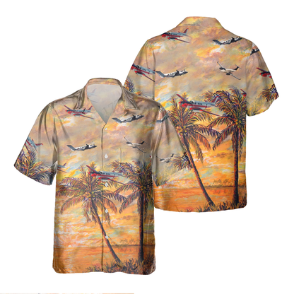 BEECHCRAFT KING AIR Pocket Hawaiian Shirt, Hawaiian Shirt for Men Dad Veteran, Patriot Day SO0040