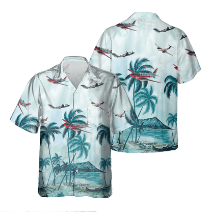 BEECHCRAFT KING AIR Pocket Hawaiian Shirt, Hawaiian Shirt for Men Dad Veteran, Patriot Day SO0040