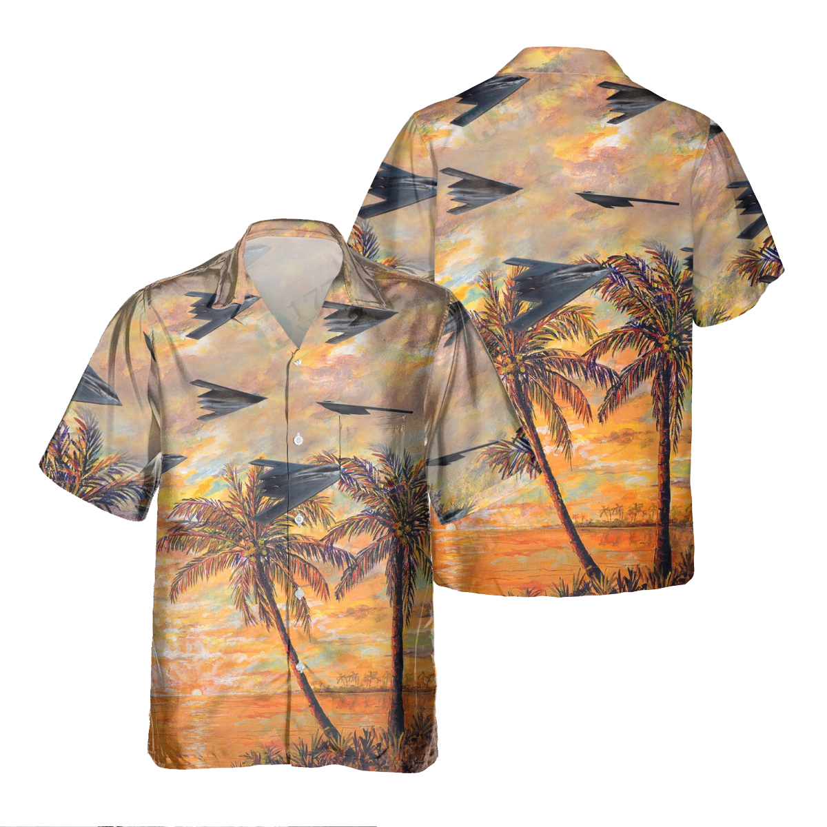 B-21 Raider Pocket Hawaiian Shirt, Hawaiian Shirt for Men Dad Veteran, Patriot Day SO0087